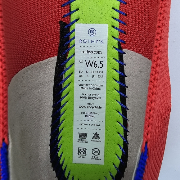 ROTHY'S Poppy Red Flats 6.5 - Picture 8 of 8